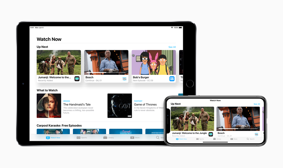 Apple TV 4K iPhone X iPad 10 screen 06042018