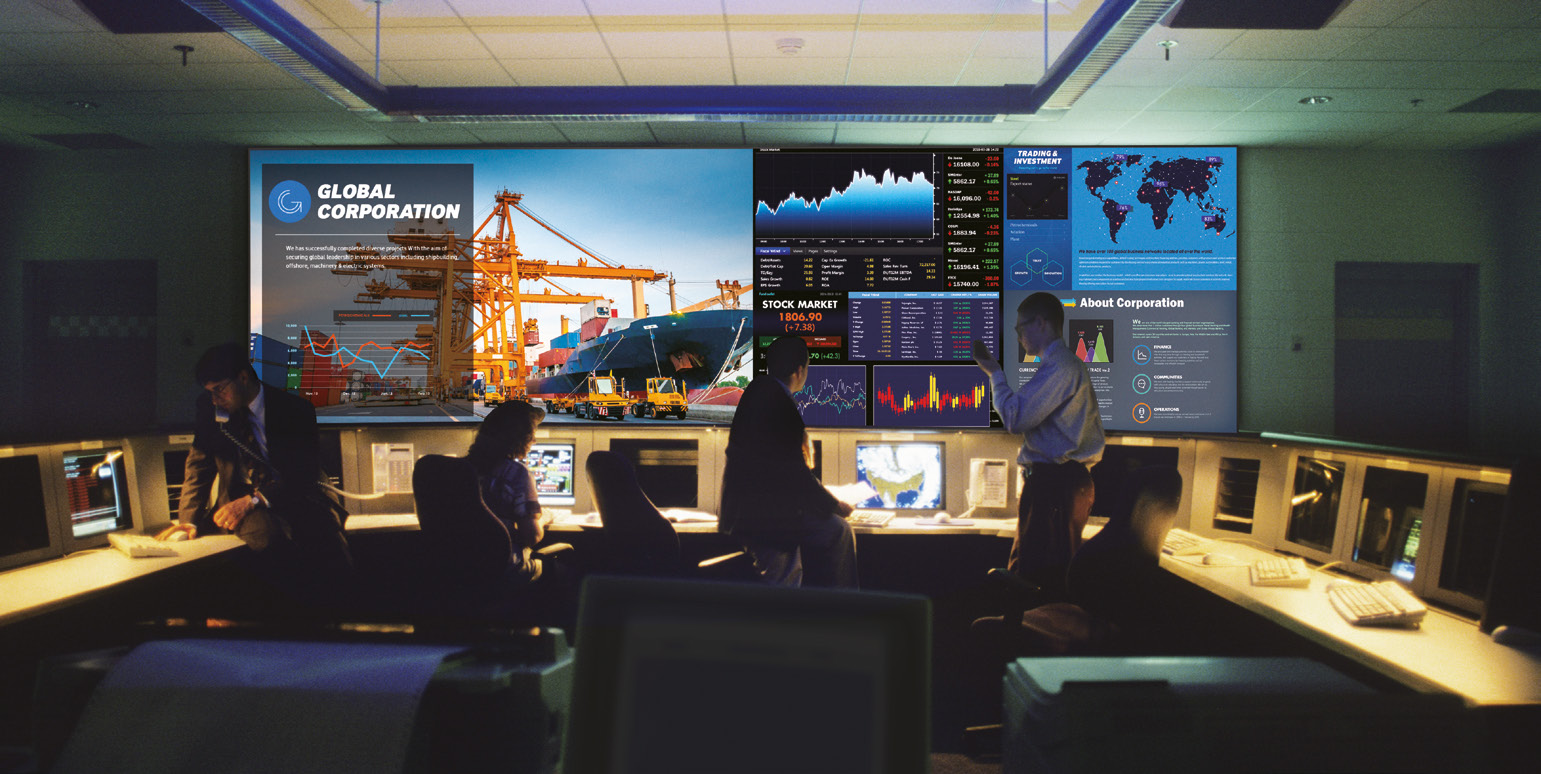 Soluciones de visualización en la sala de control de Samsung